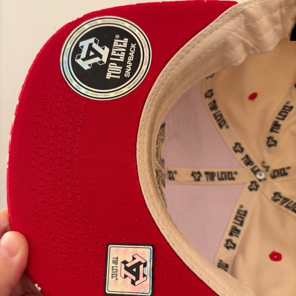 Blessed Top Level OS Hat Baseball Cap Cross Rhinestones Wings - Picture 7 of 7